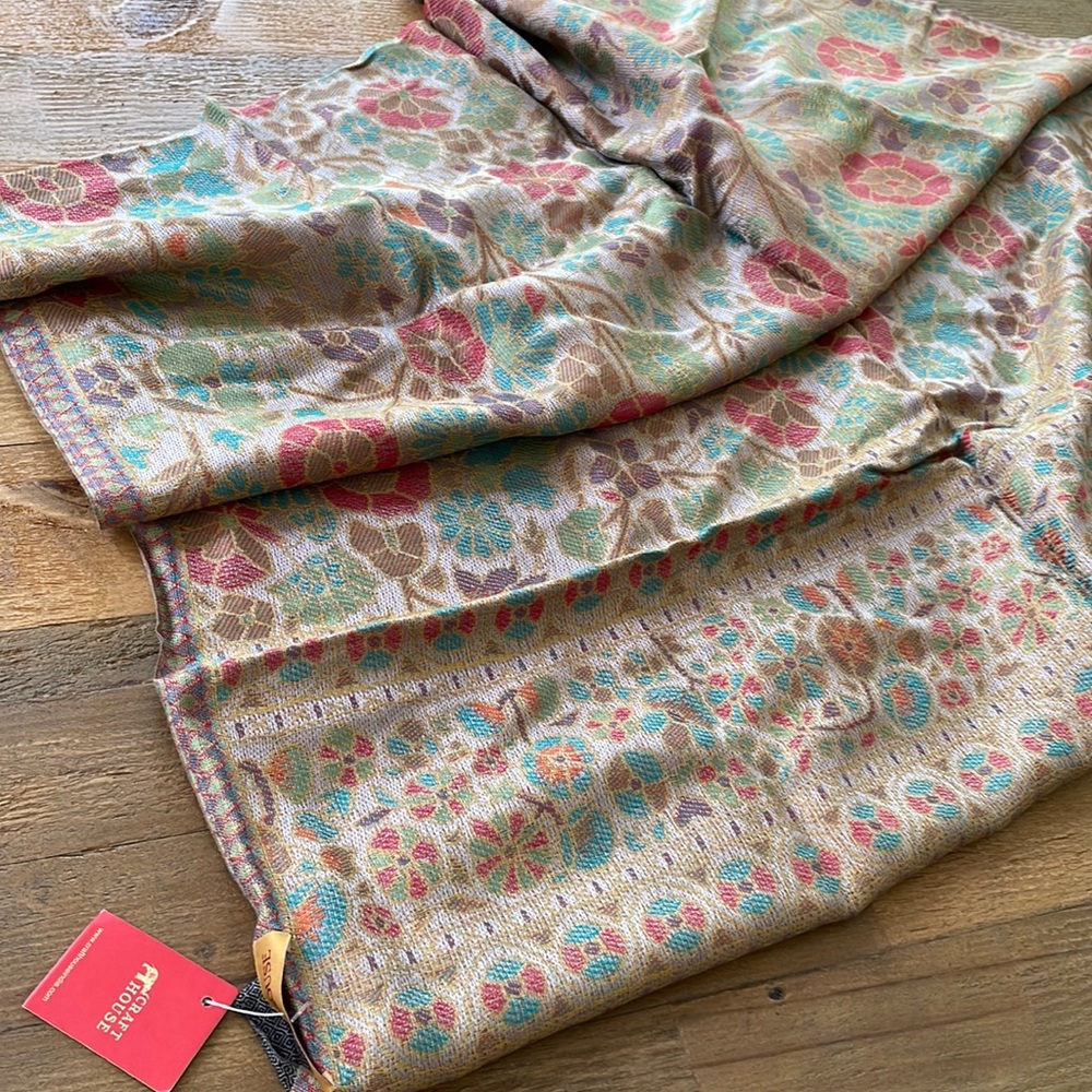 Craft House silk blend scarf acquired in India